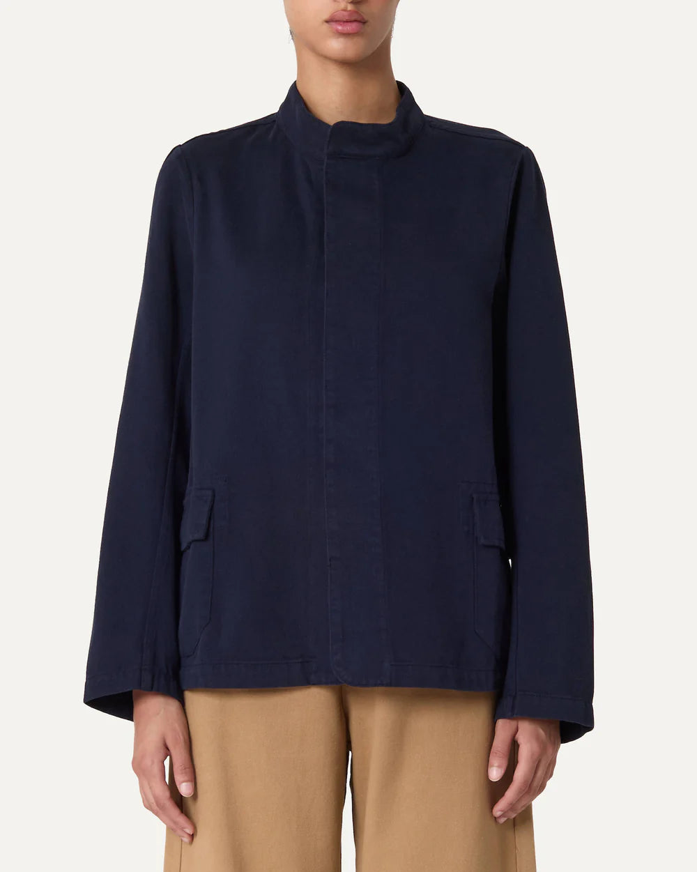 Labo Art - Sculpted Collar Jacket in Petrol