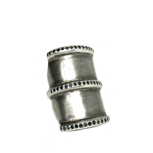 Shannon Koszyk - Black Diamond Oxidized Sterling Silver Equestrium Ring