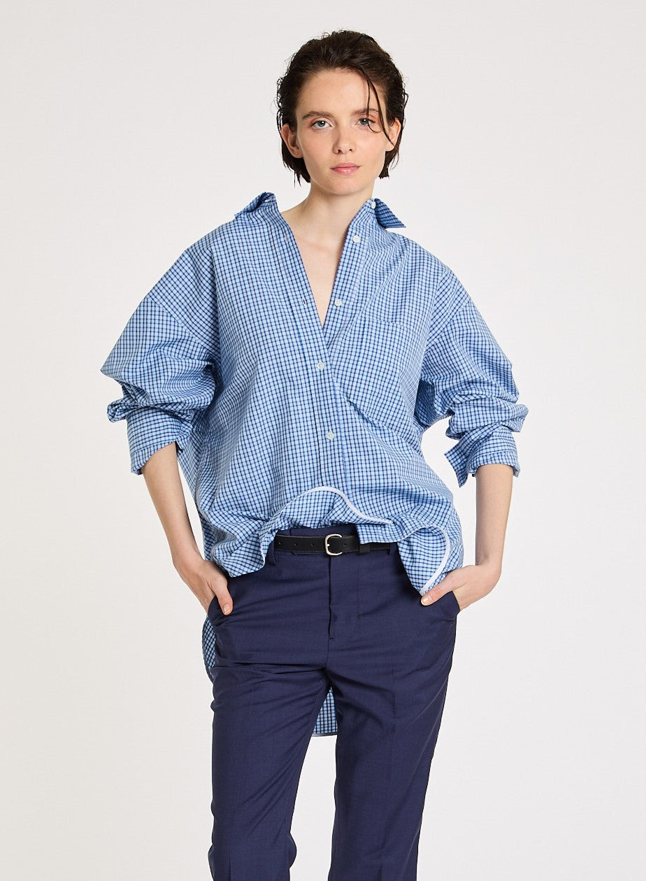 Lis Lareida - Braxton Top in Blue Check