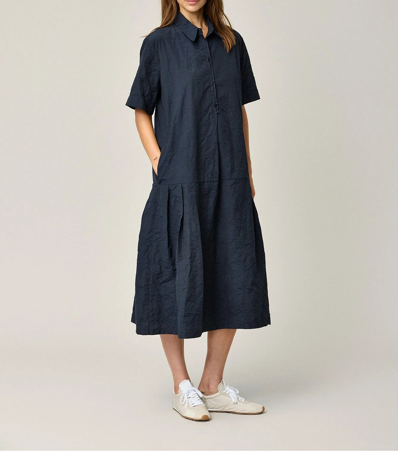 Kristensen Du Nord - Crinkled Cotton Shirt Dress