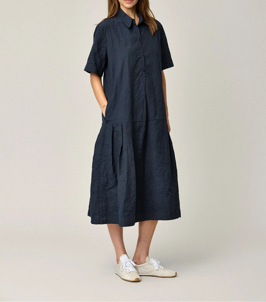Kristensen Du Nord - Crinkled Cotton Shirt Dress