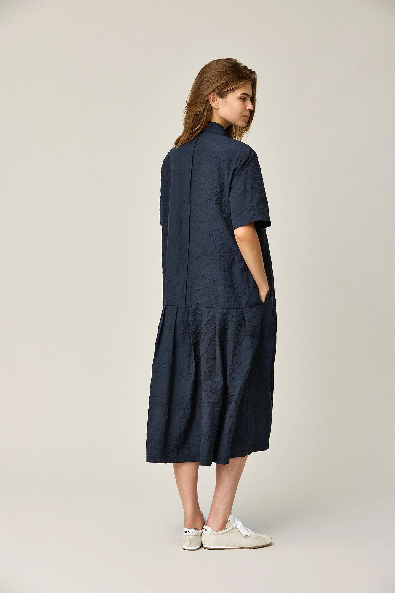 Kristensen Du Nord - Crinkled Cotton Shirt Dress