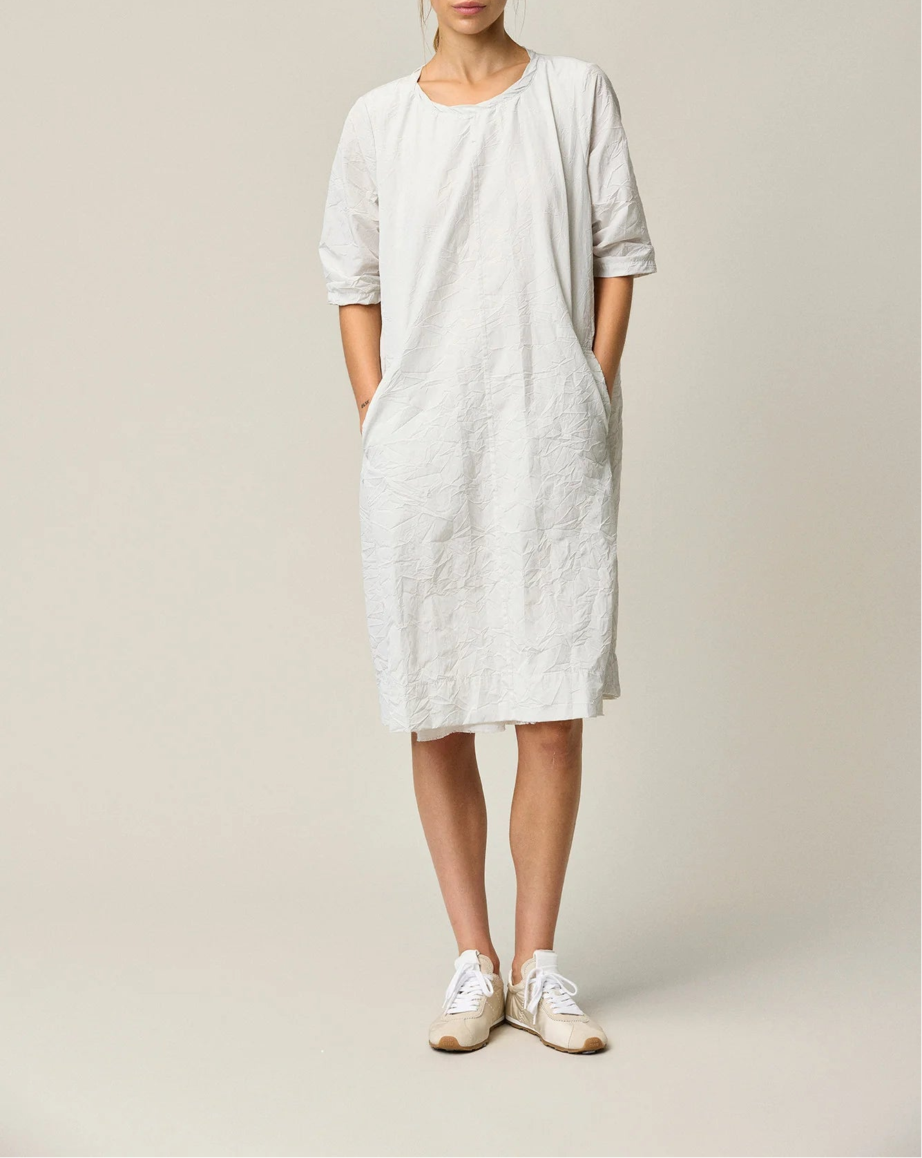 Kristensen Du Nord - Crinkled Cotton Short Sleeve Dress