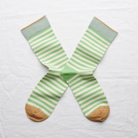 Bonne Maison - Chaussettes Rayure Lichen