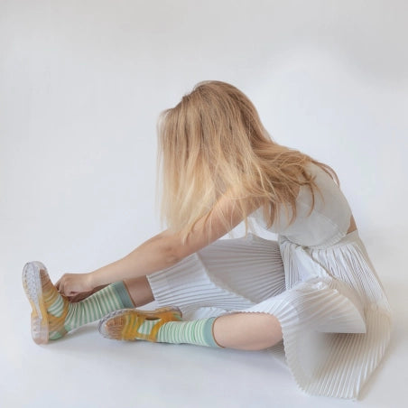 Bonne Maison - Chaussettes Rayure Lichen