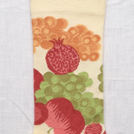 Bonne Maison - Chaussette Fruits Écru