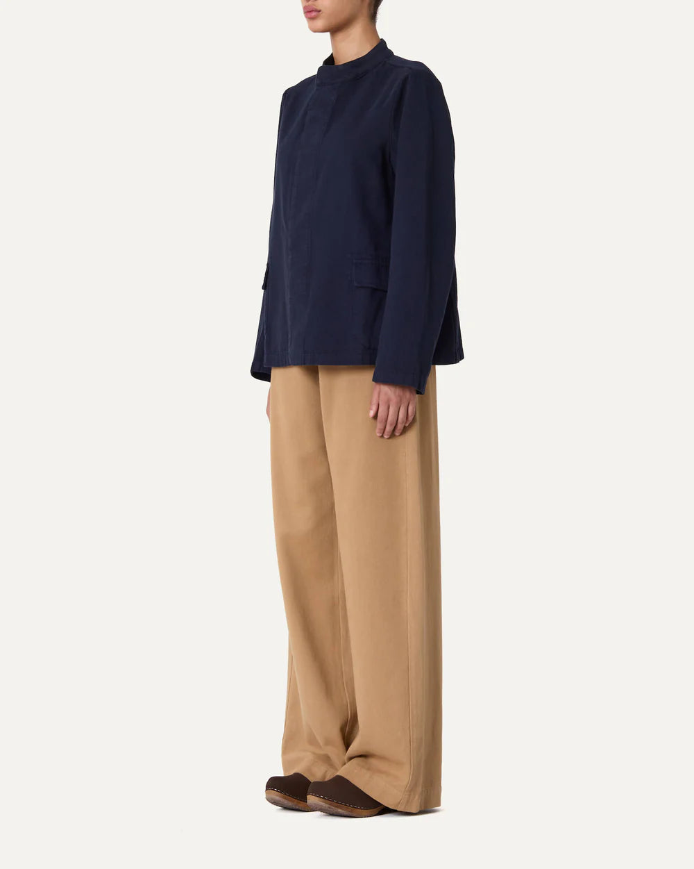 Labo Art - Sculpted Collar Jacket in Petrol