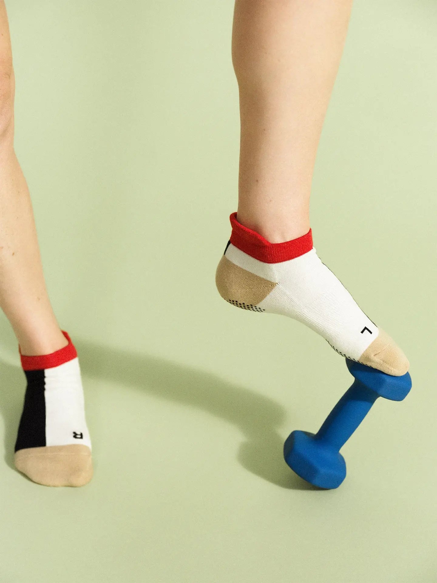 Hansel from Basel - Half+Half Sporty Grip Ankle Socks