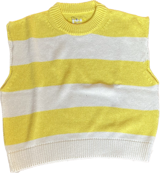 Labo Art - Sleeveless Pullover Yellow Stripe