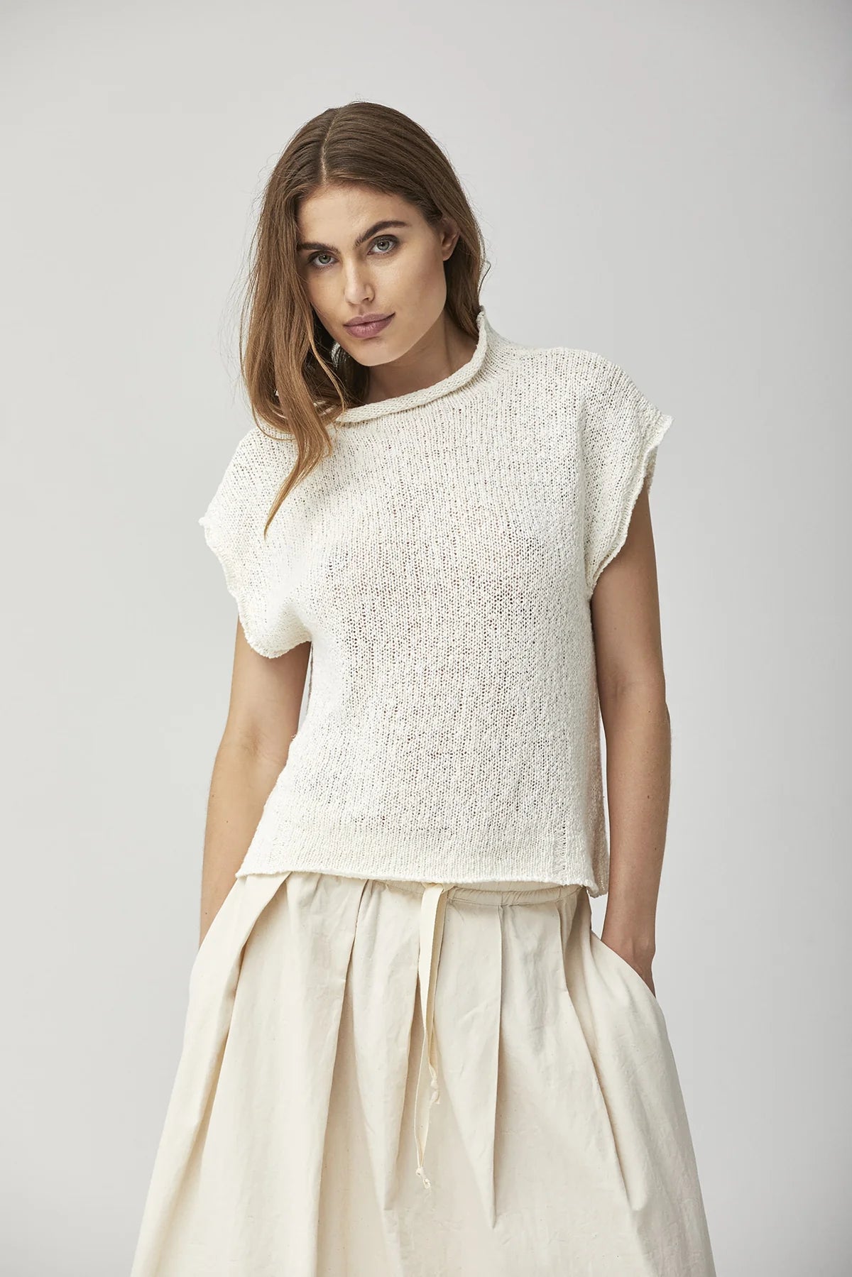 Kristensen Du Nord - Recycled Cotton Skirt in Natural