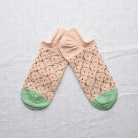 Bonne Maison - Socquette Treillis Rose Bouton