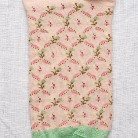 Bonne Maison - Socquette Treillis Rose Bouton