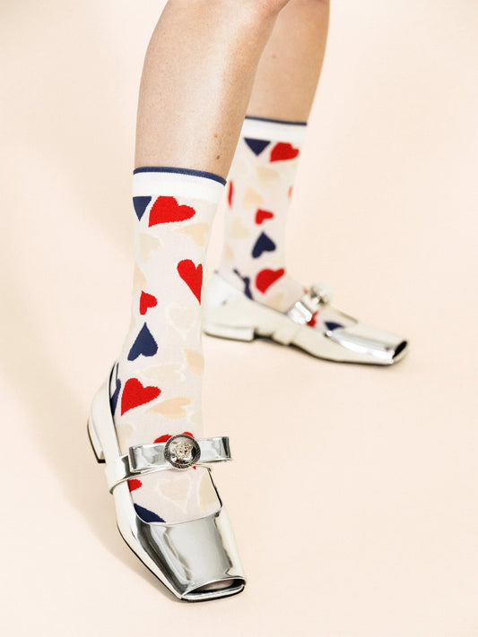 Hansel from Basel - Terrazzo Hearts Sheer Crew