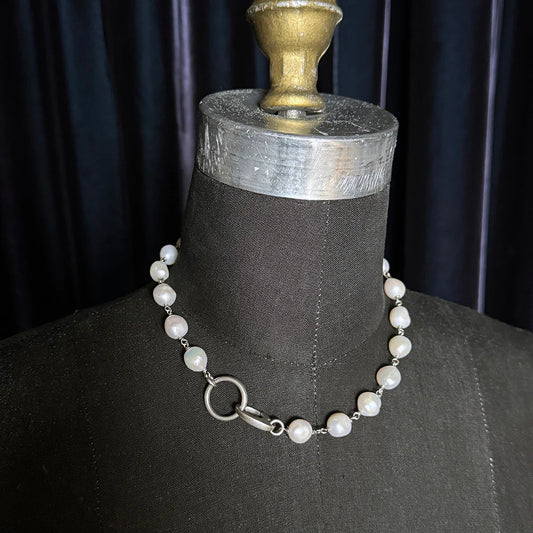 Shannon Koszyk - Peacock or White Nugget Pearl Necklace