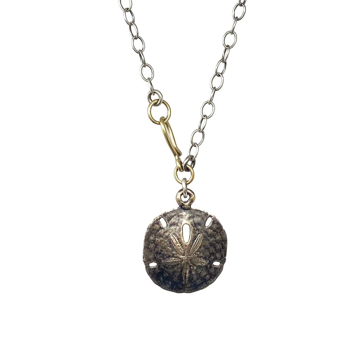 Shannon Koszyk - Sterling and Bronze Sand Dollar Necklace